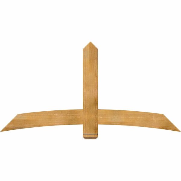 Ekena Millwork Bellingham Rough Sawn Timber Gable Bracket, Western Red Cedar, 72"W x 36"H x 2"D x 6"F, 12/12 Pitch GBW072X36X0206BEL00RWR - main